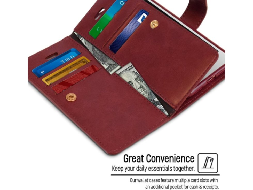 Knížkové pouzdro na iPhone 7 Plus / 8 Plus - Mercury, Mansoor Diary Wine