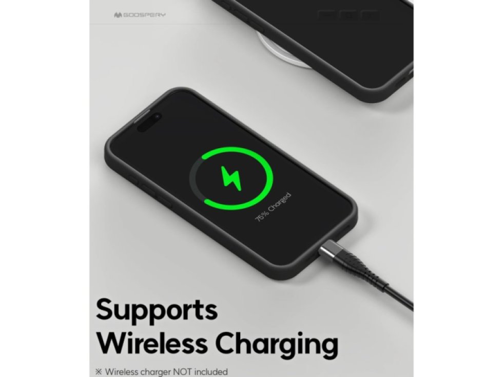 Ochranný kryt na iPhone 15 Pro MAX - Mercury, Silicone Black