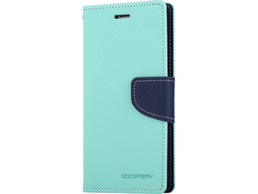 Pouzdro / kryt pro iPhone XS / X - Mercury, Fancy Diary MINT/NAVY