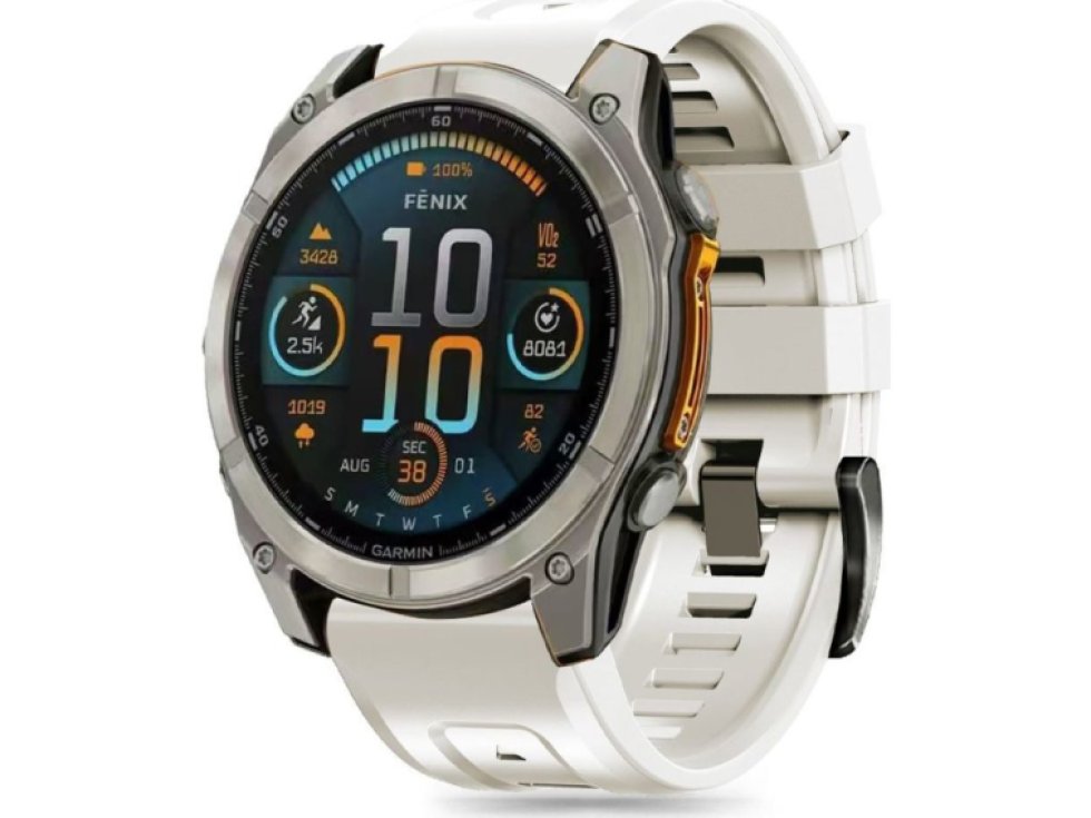 Řemínek pro Garmin Fenix 8 (43mm) - Tech-Protect, Silicone Titanium