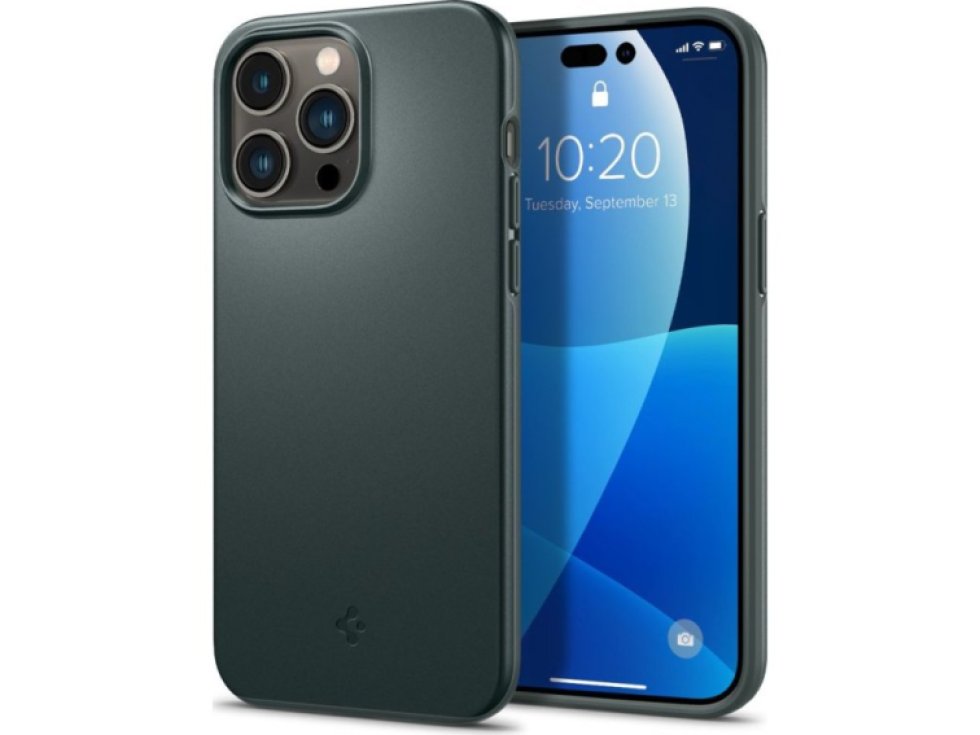 Ochranný kryt pro iPhone 14 Pro MAX - Spigen, Thin Fit Abyss Green