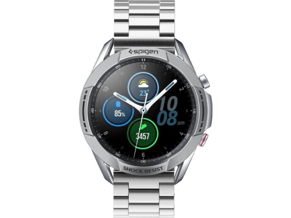Ochranný kryt pro Samsung Galaxy Watch 45mm - Spigen, Chrono Shield Silver