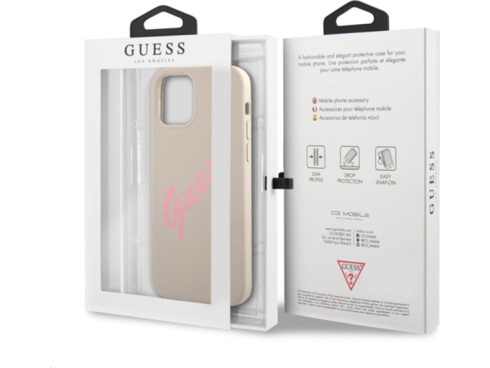 Ochranný kryt pro iPhone 12 Pro MAX - Guess, Vintage Gray GUHCP12LLSVSGP