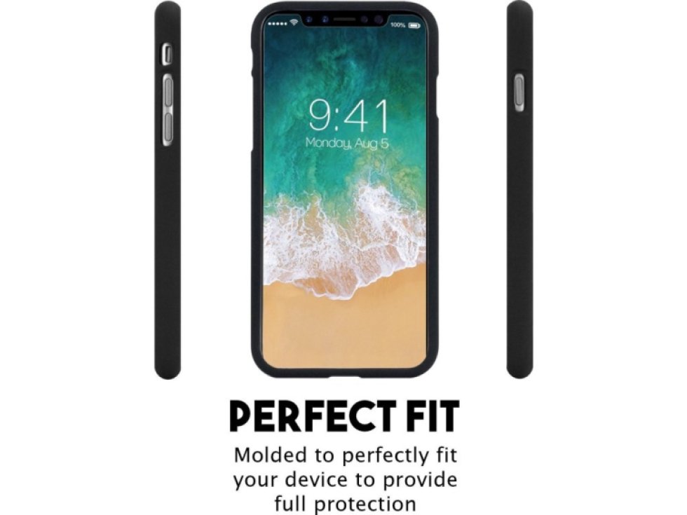 Ochranný kryt pro iPhone XS / X - Mercury, Soft Feeling Black