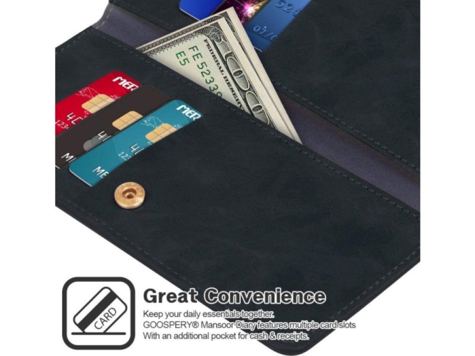 Knížkové pouzdro na iPhone XR - Mercury, Mansoor Diary Navy