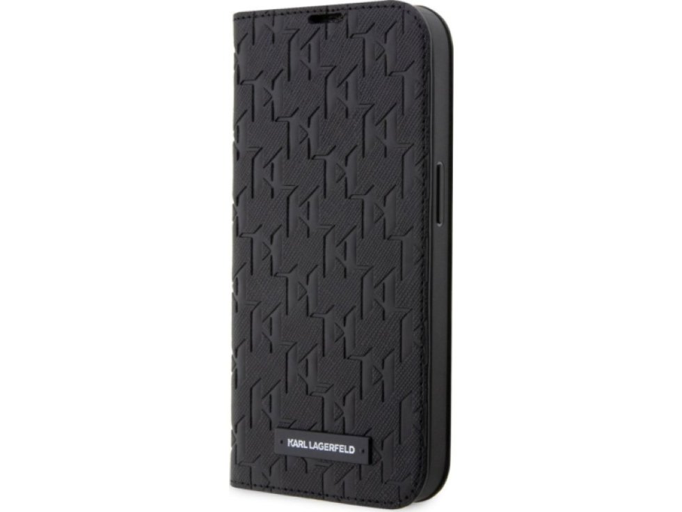 Ochranné pouzdro pro iPhone 14 Pro - Karl Lagerfeld, Saffiano Monogram Book Black KLBKP14LSAKLHPK