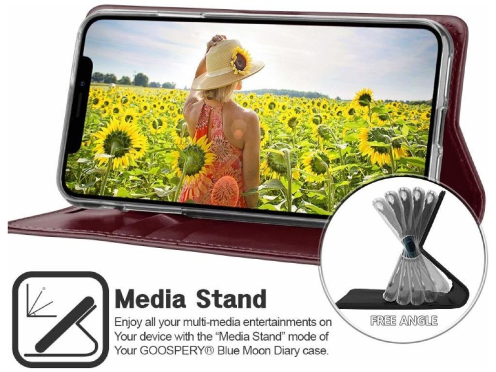 Pouzdro na iPhone 11 Pro - Mercury, Bluemoon Diary WINE