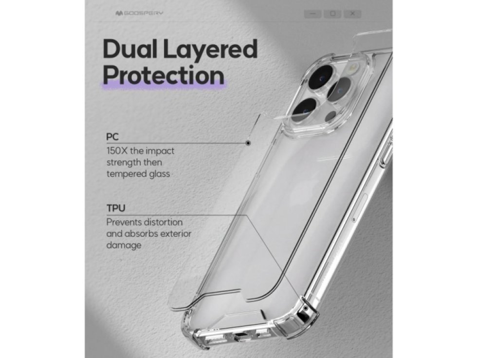Ochranný kryt na iPhone 15 Pro MAX - Mercury, SuperProtect Transparent