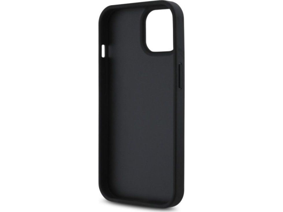Ochranný kryt na iPhone 15 - Karl Lagerfeld, Saffiano Karl and Choupette Black KLHCP15SSANKCPK