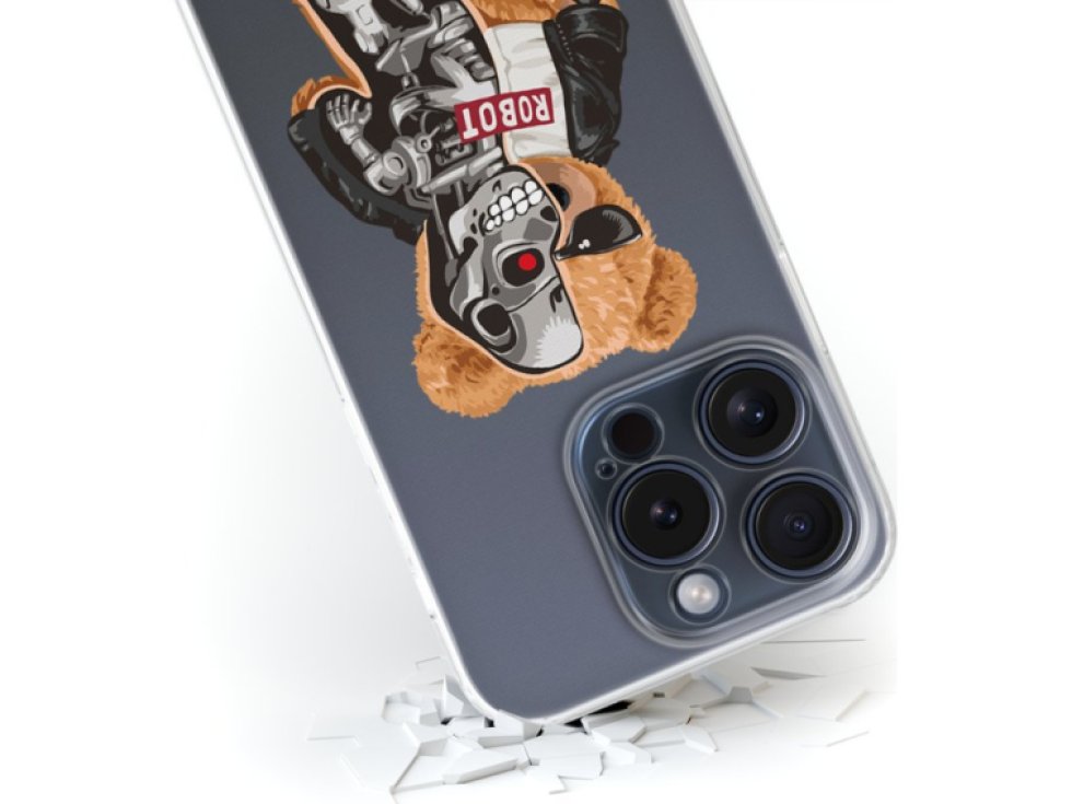 Ochranný kryt na iPhone 11 Pro - Babaco, Teddy Robot 001 BPCTEDDY1003
