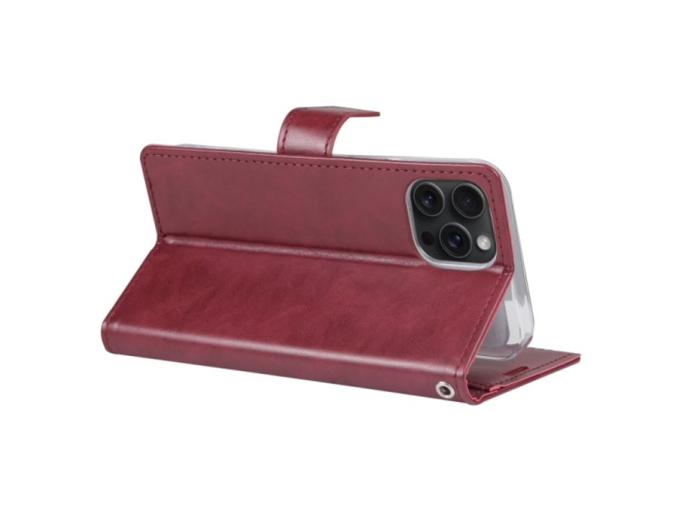 Ochranné pouzdro na iPhone 15 Pro MAX - Mercury, Bluemoon Diary Wine