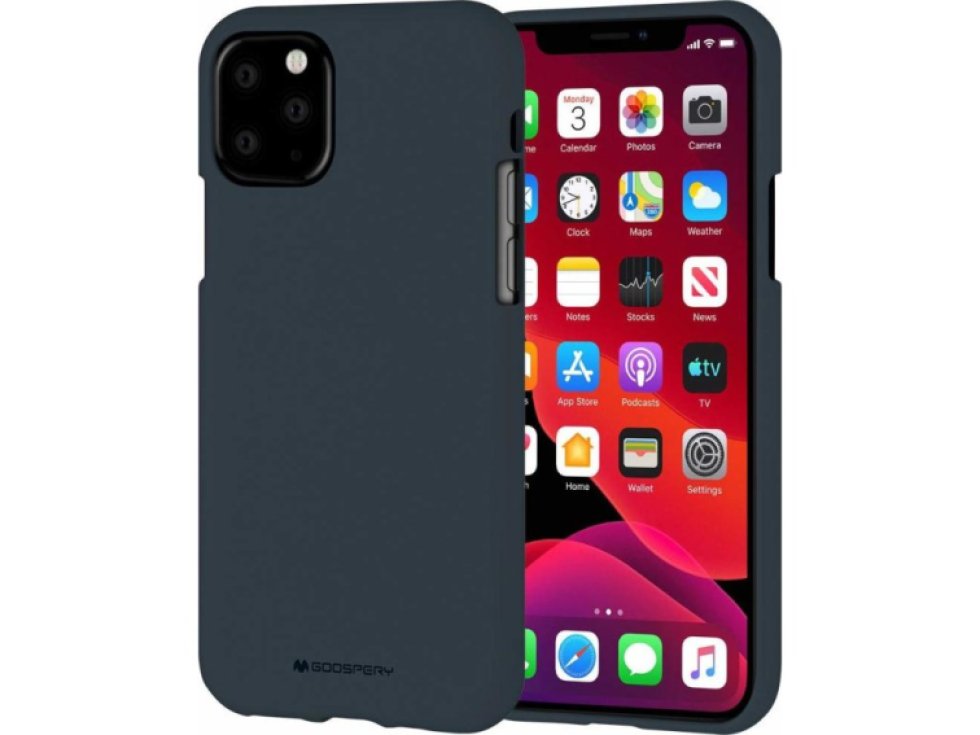 Ochranný kryt pro iPhone 11 Pro - Mercury, Soft Feeling Midnight Blue