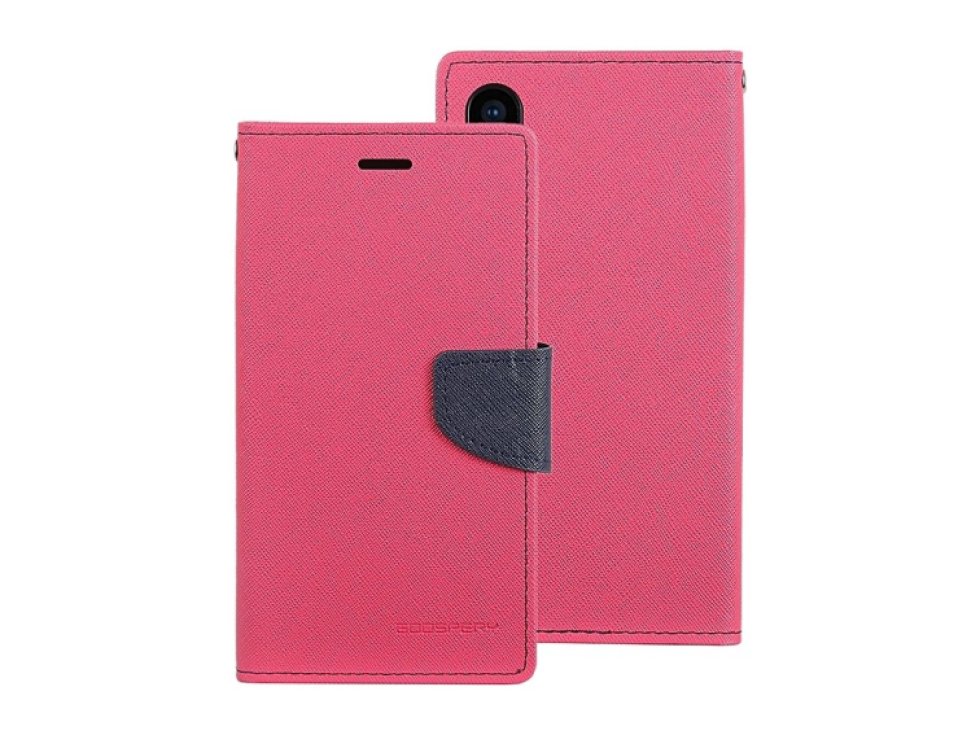 Pouzdro / kryt pro iPhone XS MAX - Mercury, Fancy Diary HotPink/Navy