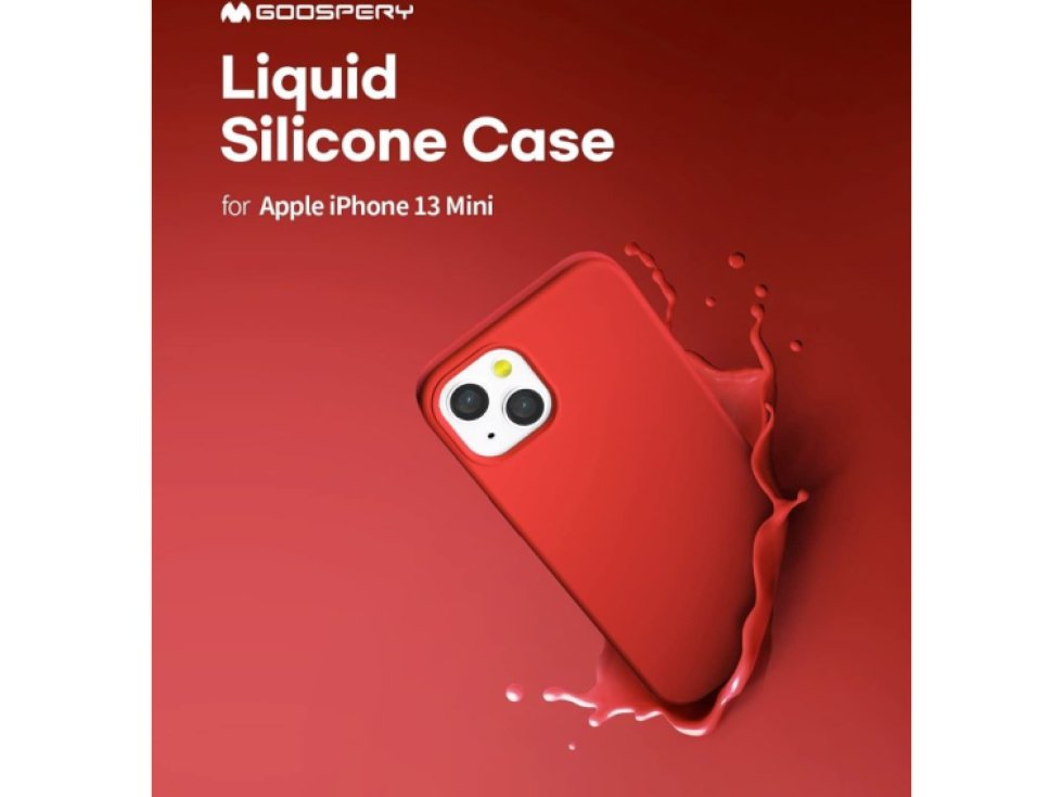 Ochranný kryt pro iPhone 13 mini - Mercury, Silicone Red