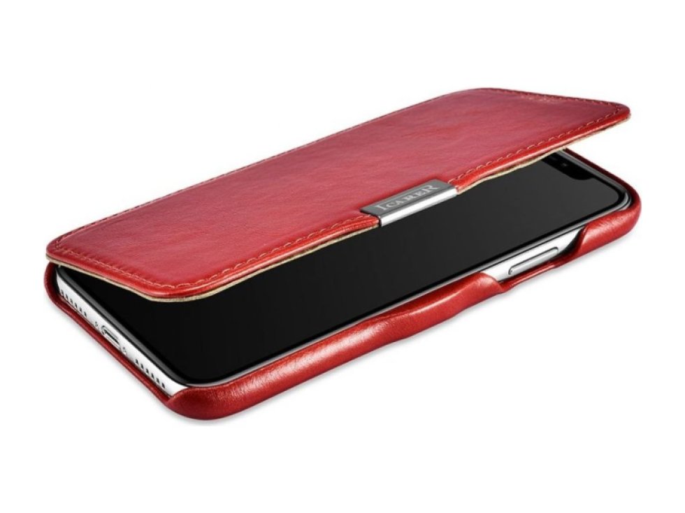 Knížkové pouzdro pro iPhone XS / X - iCarer, Vintage Brown 01.15.RIX15-BN