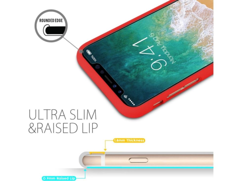 Ochranný kryt pro iPhone XS / X - Mercury, Soft Feeling Red