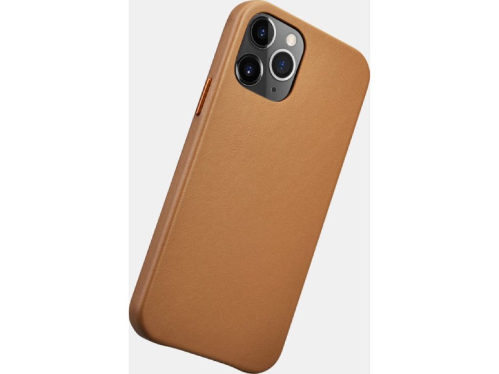 Kožený kryt na iPhone 12 Pro MAX - iCarer, Original Brown 01.20.RIX1208-BN