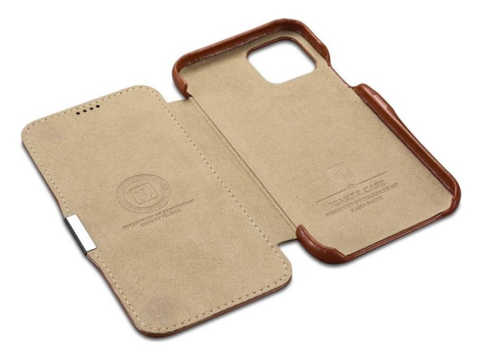Knížkové pouzdro pro iPhone 11 Pro - iCarer, Vintage Brown 01.19.RIX1107-BN