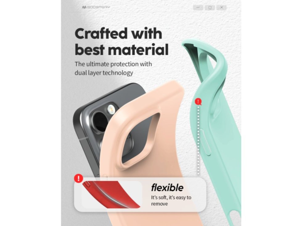 Ochranný kryt na iPhone 16 Pro MAX - Mercury, Soft Feeling Mint