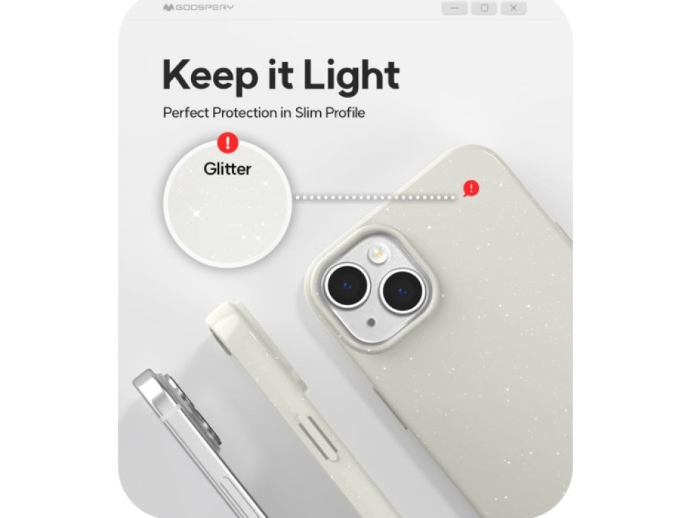 Ochranný kryt na iPhone 15 PLUS - Mercury, Jelly White