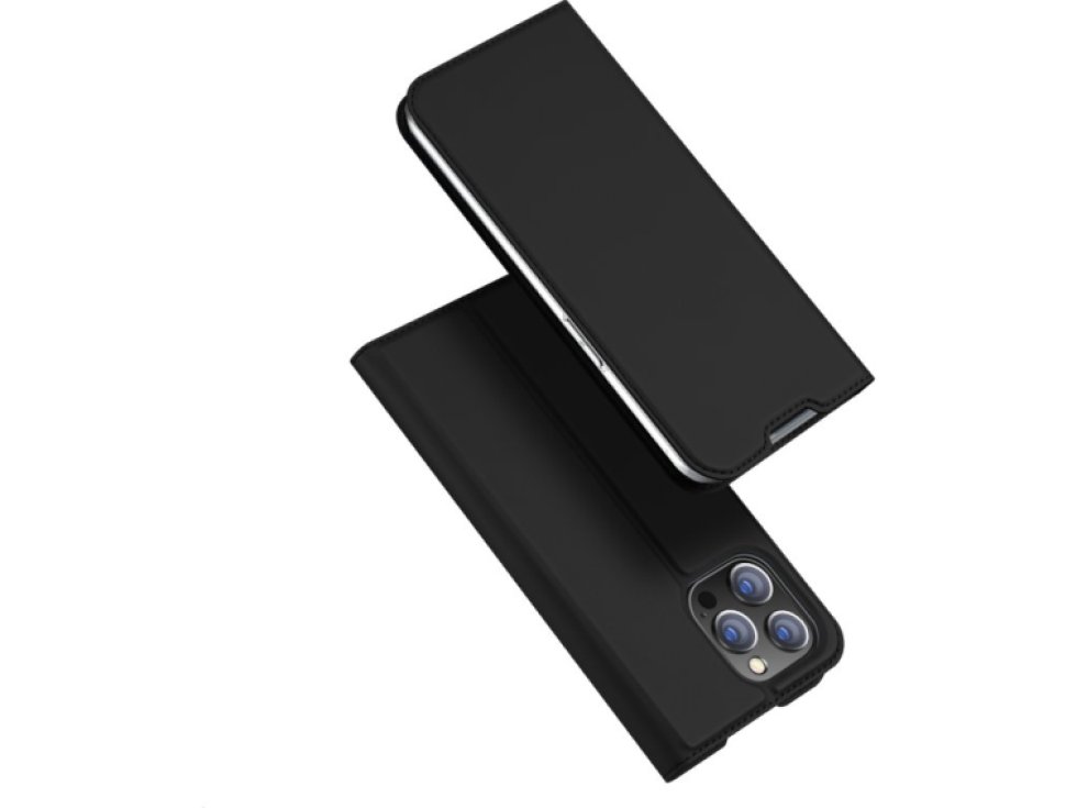 Knížkové pouzdro pro iPhone 14 Pro MAX - DuxDucis, SkinPro Black