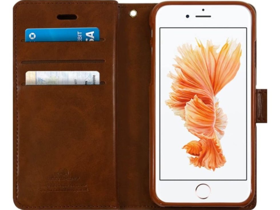 Knížkové pouzdro na iPhone 6 / 6S - Mercury, Mansoor Diary Brown