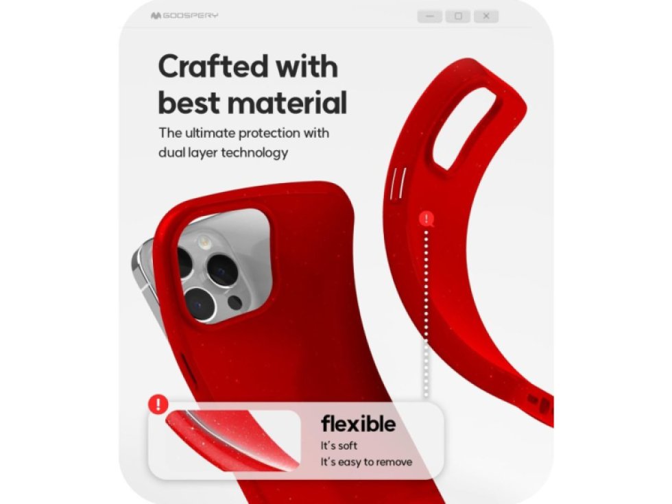 Ochranný kryt na iPhone 15 Pro MAX - Mercury, Jelly Red