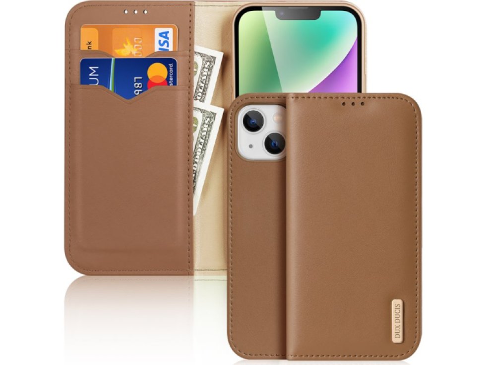 Knížkové pouzdro na iPhone 14 PLUS - DuxDucis, Hivo Brown