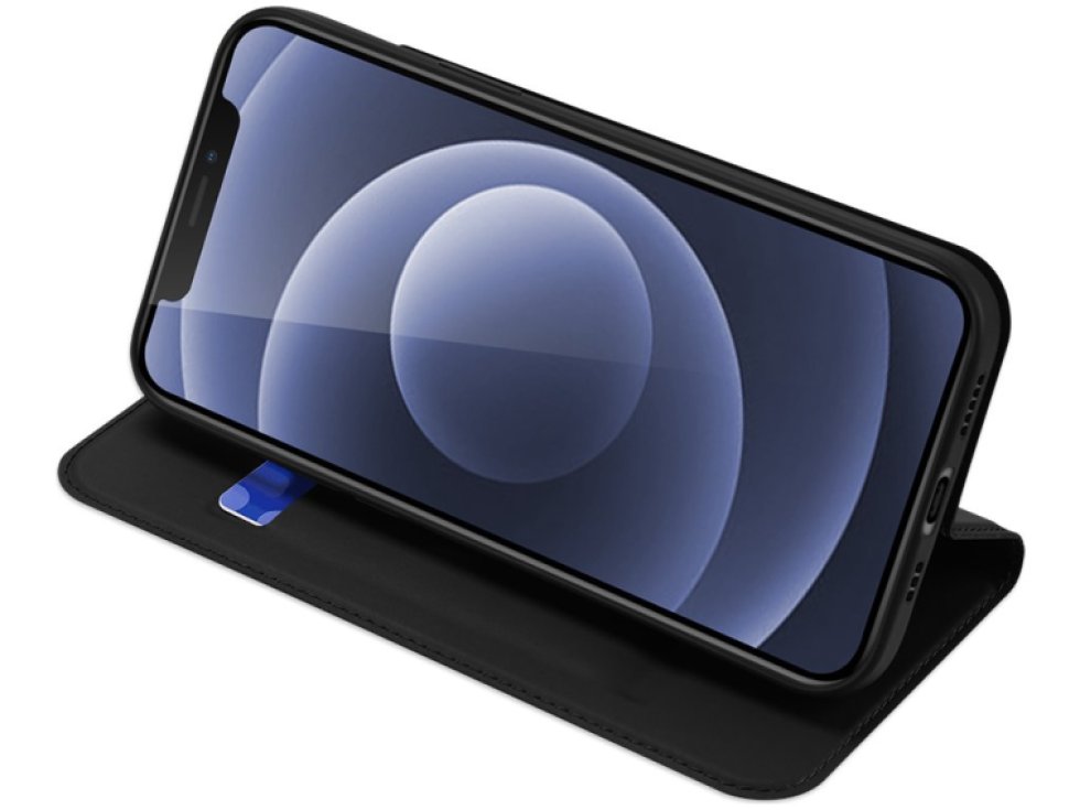 Knížkové pouzdro na iPhone 12 / 12 Pro - DuxDucis, SkinPro Black