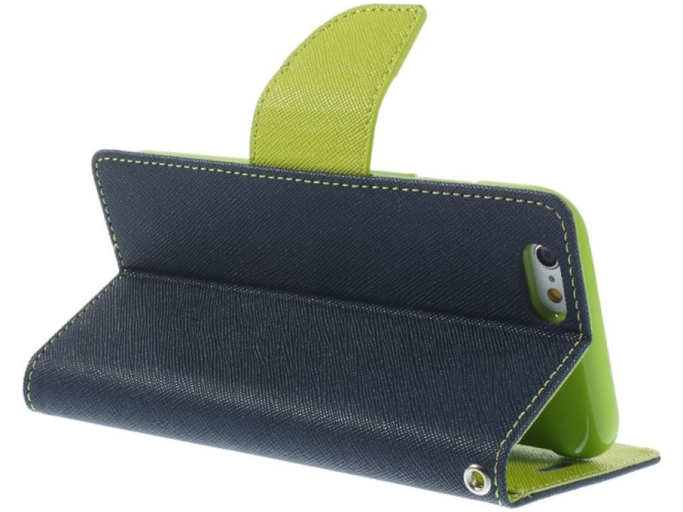 Pouzdro / kryt pro Apple iPhone 6 / 6S - Mercury, Fancy Diary Navy/Lime