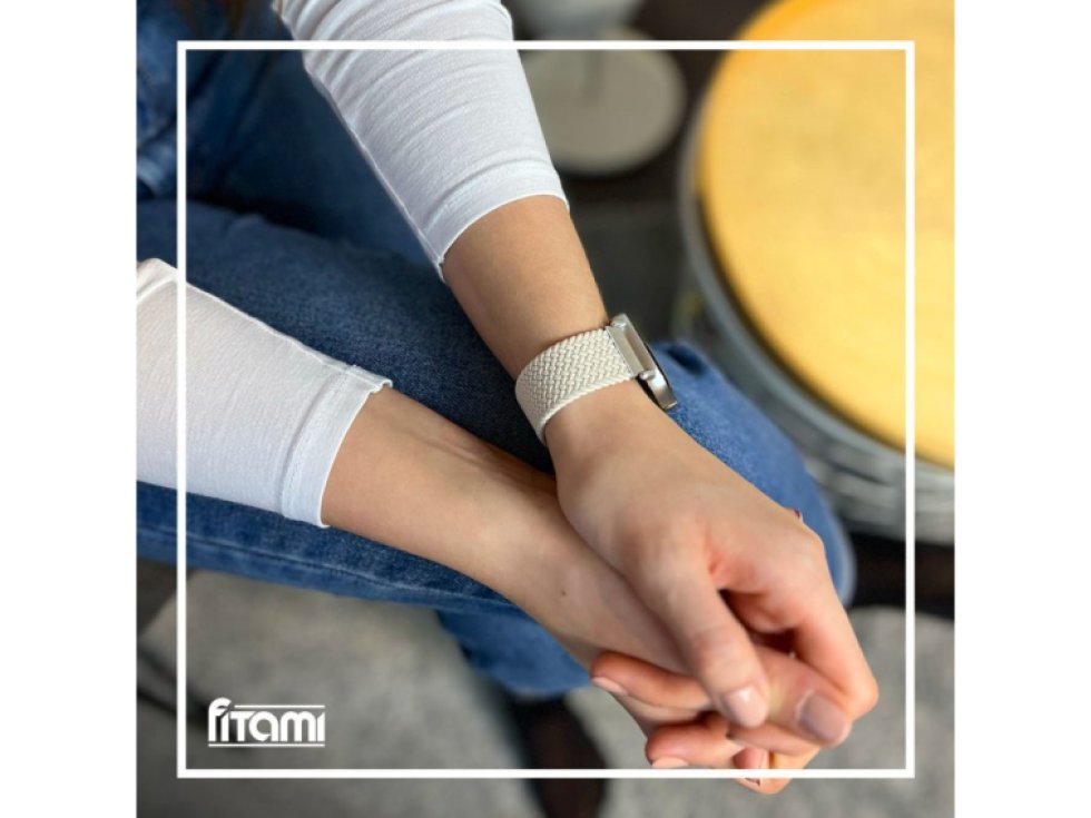 Pletený navlékací řemínek pro chytré hodinky 20mm vel. M/L