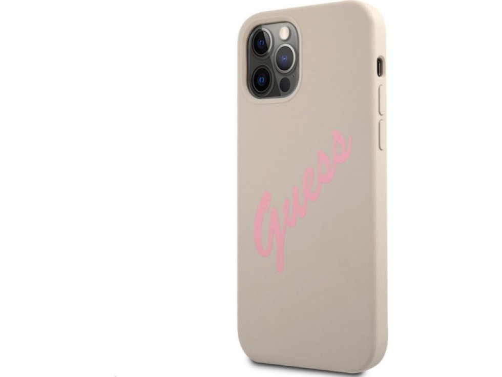 Ochranný kryt pro iPhone 12 Pro MAX - Guess, Vintage Gray GUHCP12LLSVSGP