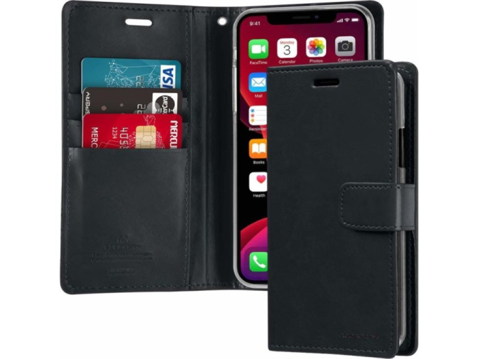 Pouzdro na iPhone 11 Pro - Mercury, Bluemoon Diary NAVY