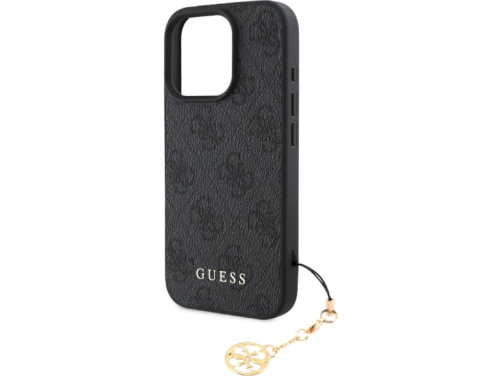 Ochranný kryt na iPhone 16 Pro MAX - Guess, 4G Charm Gray GUHCP16XGF4GCK