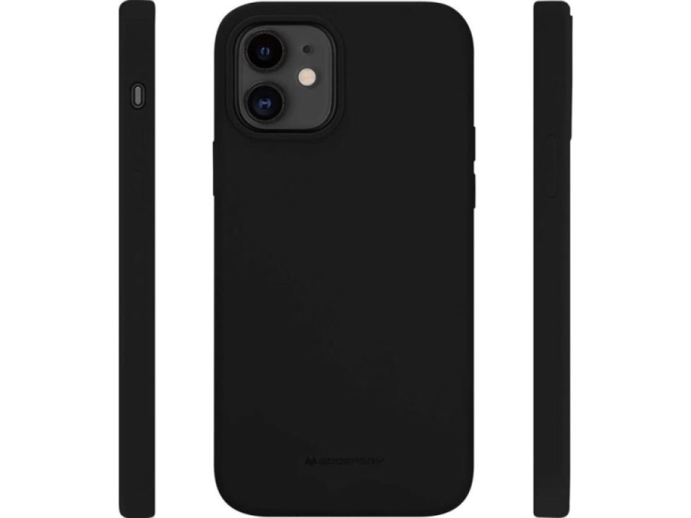 Ochranný kryt pro iPhone 12 / 12 Pro - Mercury, Silicone Black