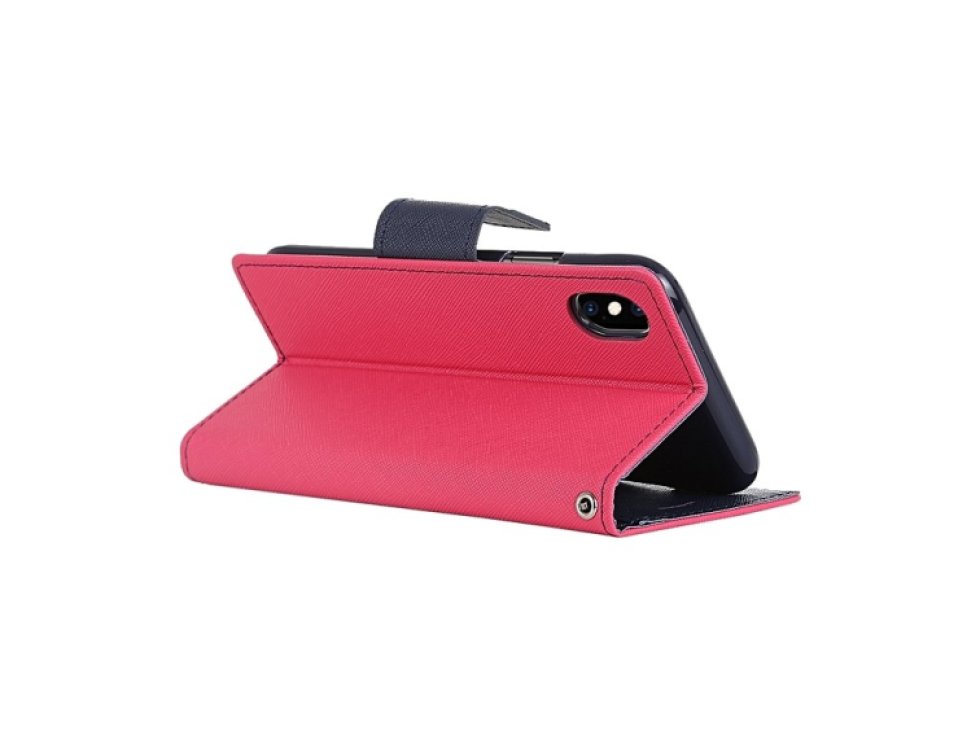 Pouzdro / kryt pro iPhone XS MAX - Mercury, Fancy Diary HotPink/Navy