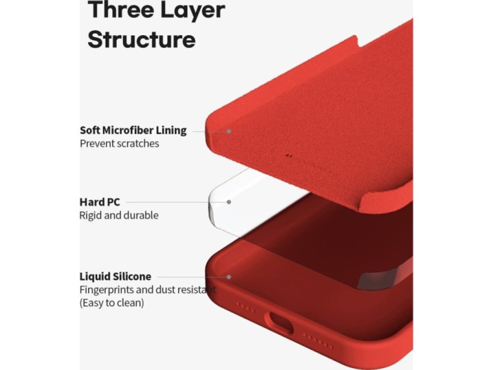 Ochranný kryt pro iPhone 13 mini - Mercury, Silicone Red