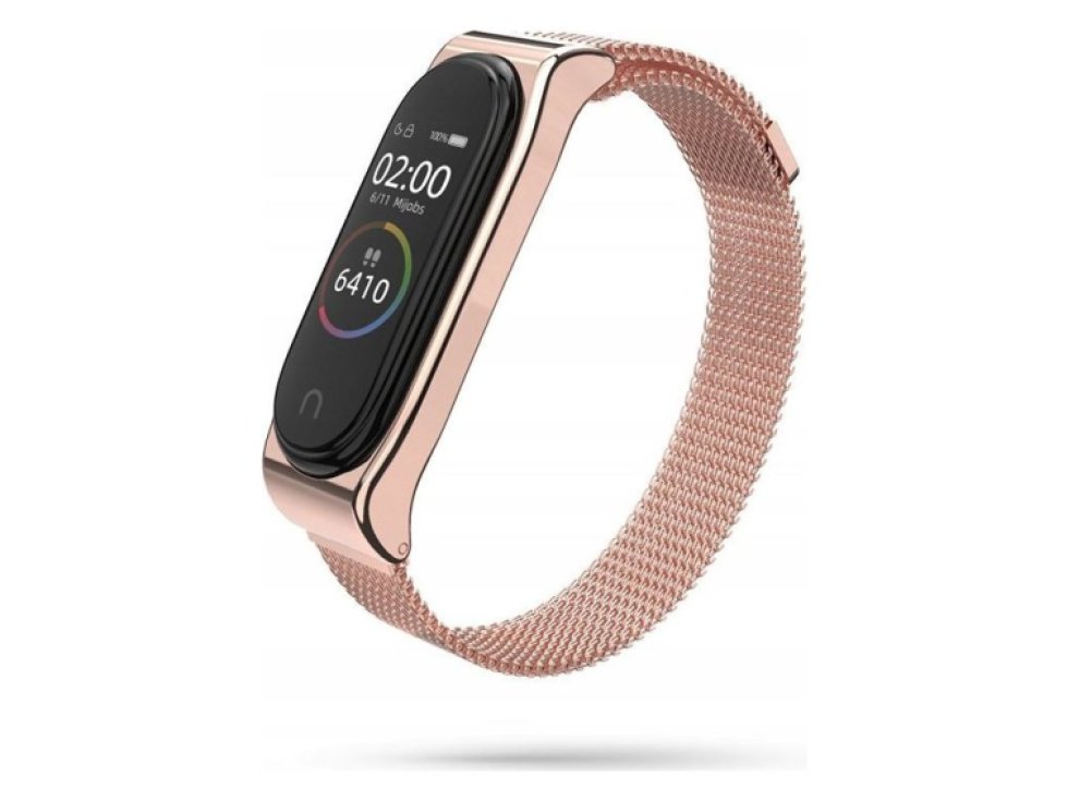 Milaneseband pro Xiaomi Mi Band 3 / 4 růžová