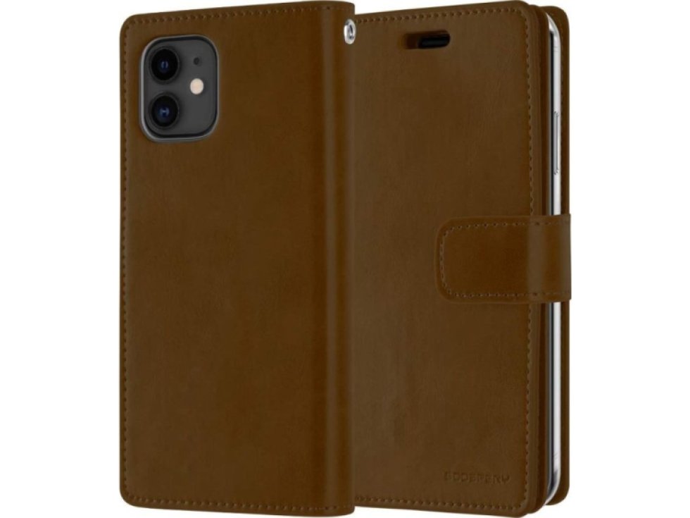 Knížkové pouzdro na iPhone 12 mini - Mercury, Mansoor Diary Brown