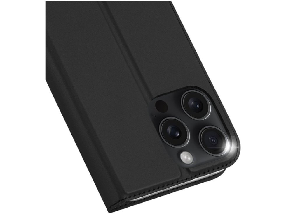 Knížkové pouzdro na iPhone 16 Pro - DuxDucis, SkinPro Black