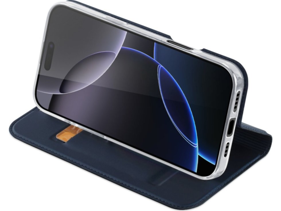 Knížkové pouzdro na iPhone 16 Pro - DuxDucis, SkinPro Blue