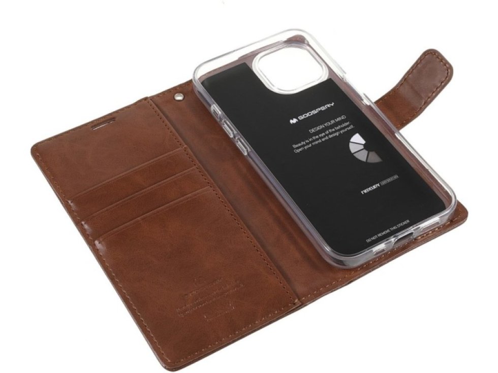 Ochranné pouzdro pro iPhone 13 - Mercury, Bluemoon Diary Brown