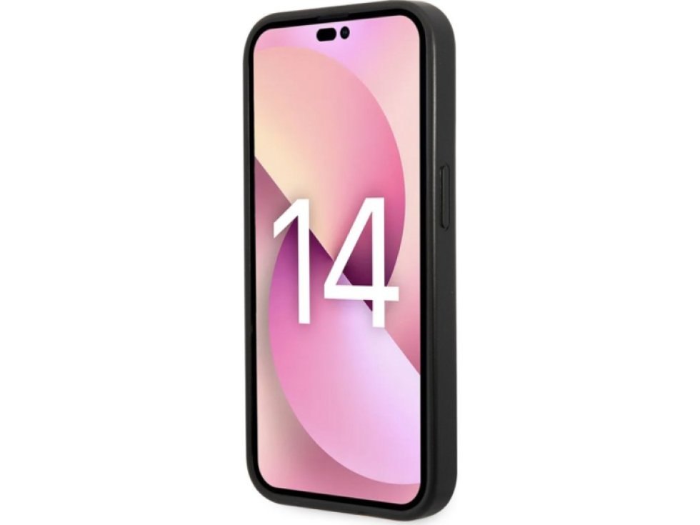 Ochranný kryt pro iPhone 14 Pro - Karl Lagerfeld, Saffiano Karl Head Black KLHCP14LSAPKHK