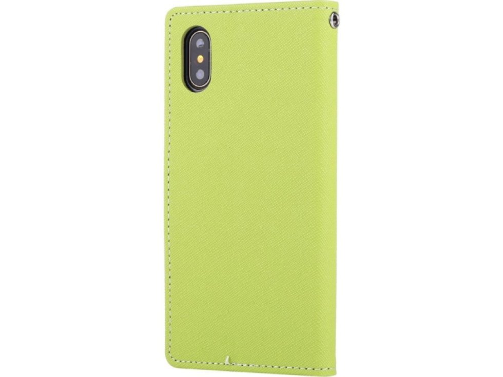Pouzdro / kryt pro iPhone XS / X - Mercury, Fancy Diary LIME/NAVY