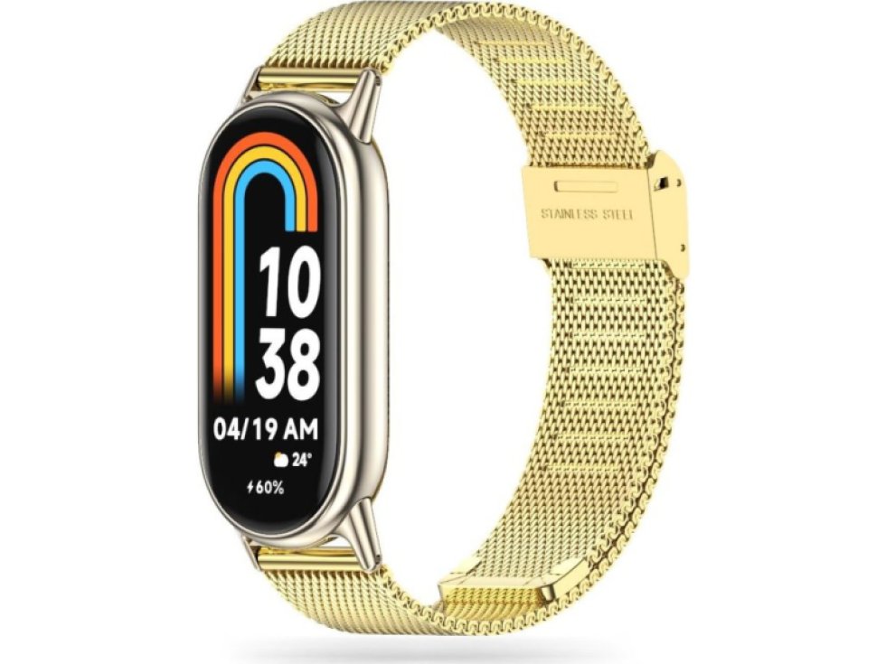 Řemínek pro Xiaomi Mi Band 8 / 9 - Tech-Protect, Milaneseband Gold