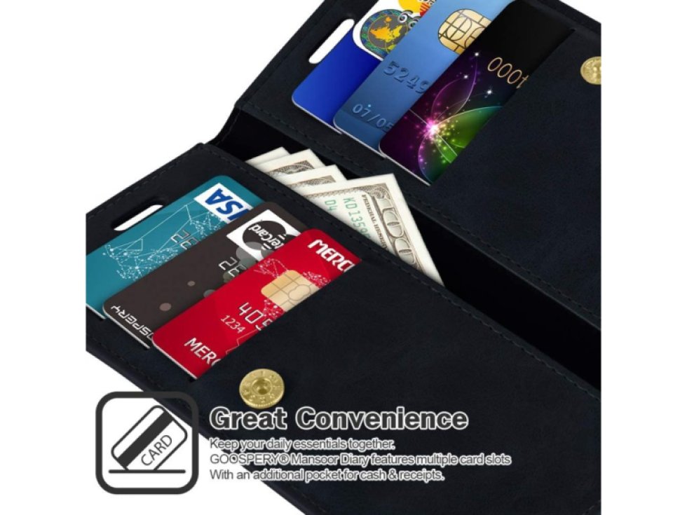 Knížkové pouzdro na iPhone 11 - Mercury, Mansoor Diary Navy