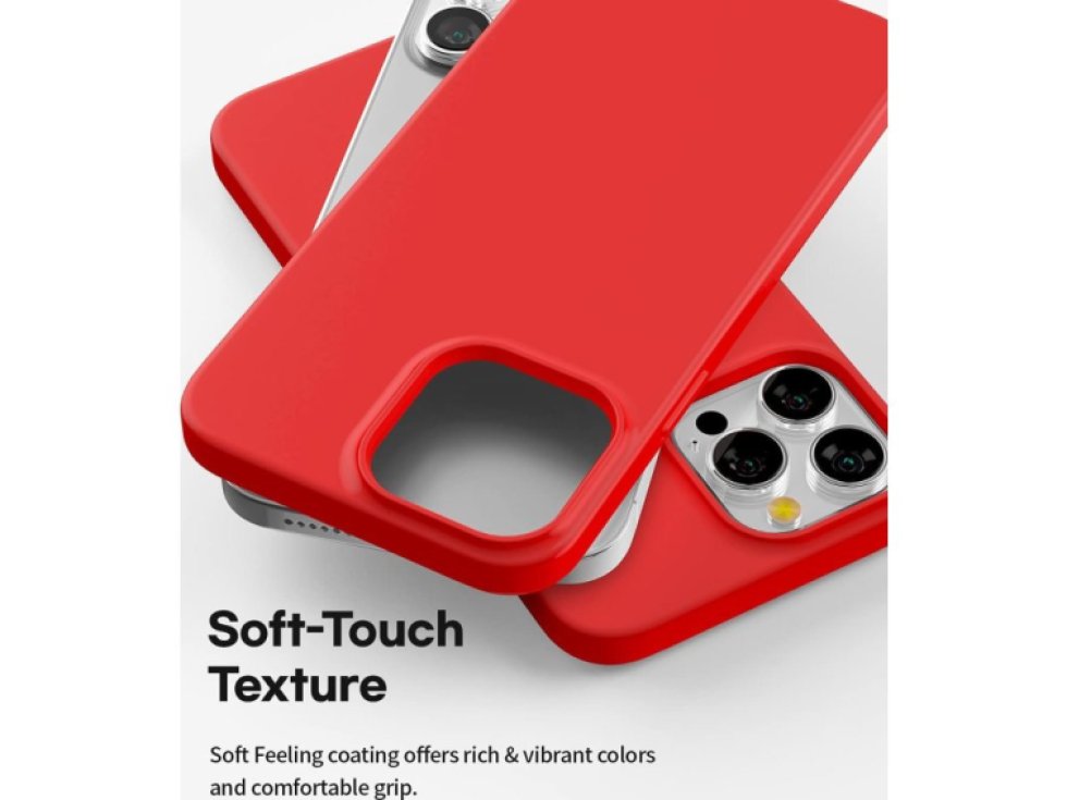 Ochranný kryt pro iPhone 13 Pro - Mercury, Soft Feeling Red