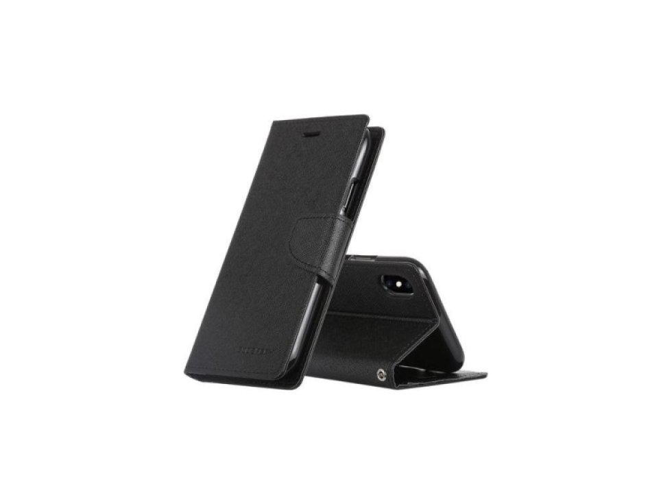 Pouzdro / kryt pro iPhone XS MAX - Mercury, Fancy Diary Black/Black