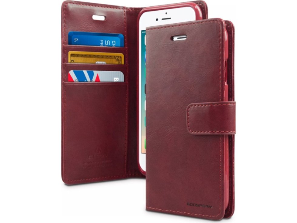 Pouzdro / kryt pro iPhone 7 Plus / 8 Plus - Mercury, Bluemoon Diary Wine