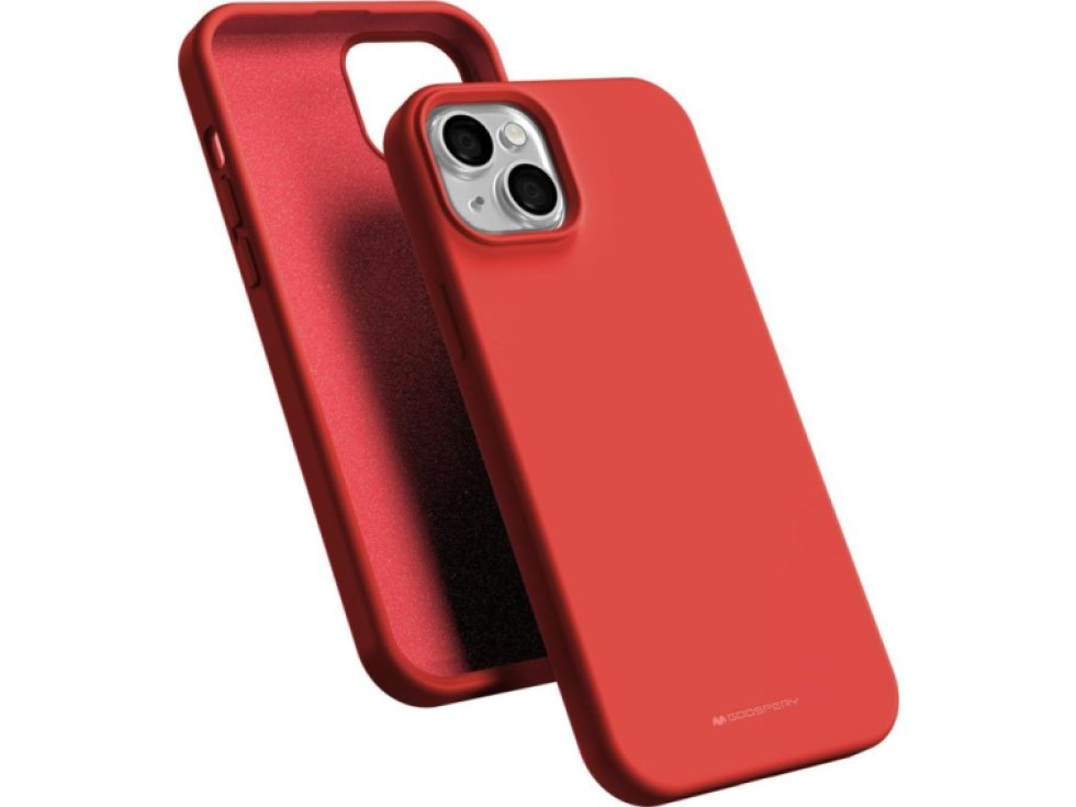 Ochranný kryt na iPhone 15 PLUS - Mercury, Silicone Red